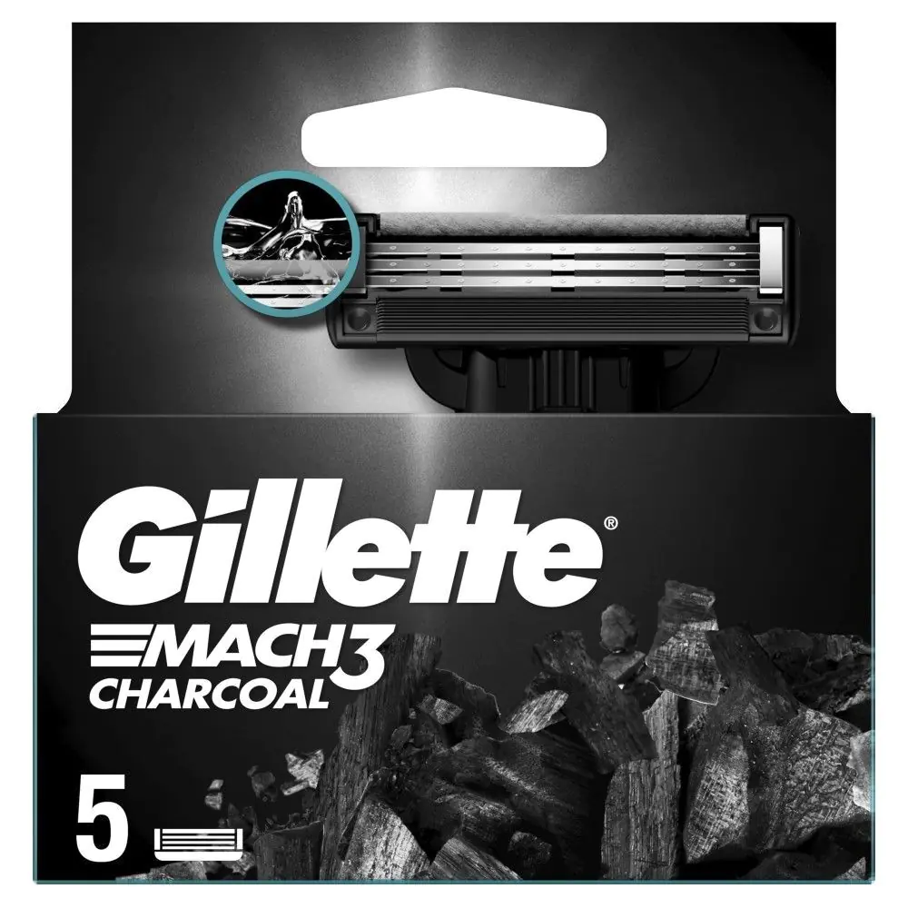 Gillette Mach3 Charcoal Wkłady 5 szt.