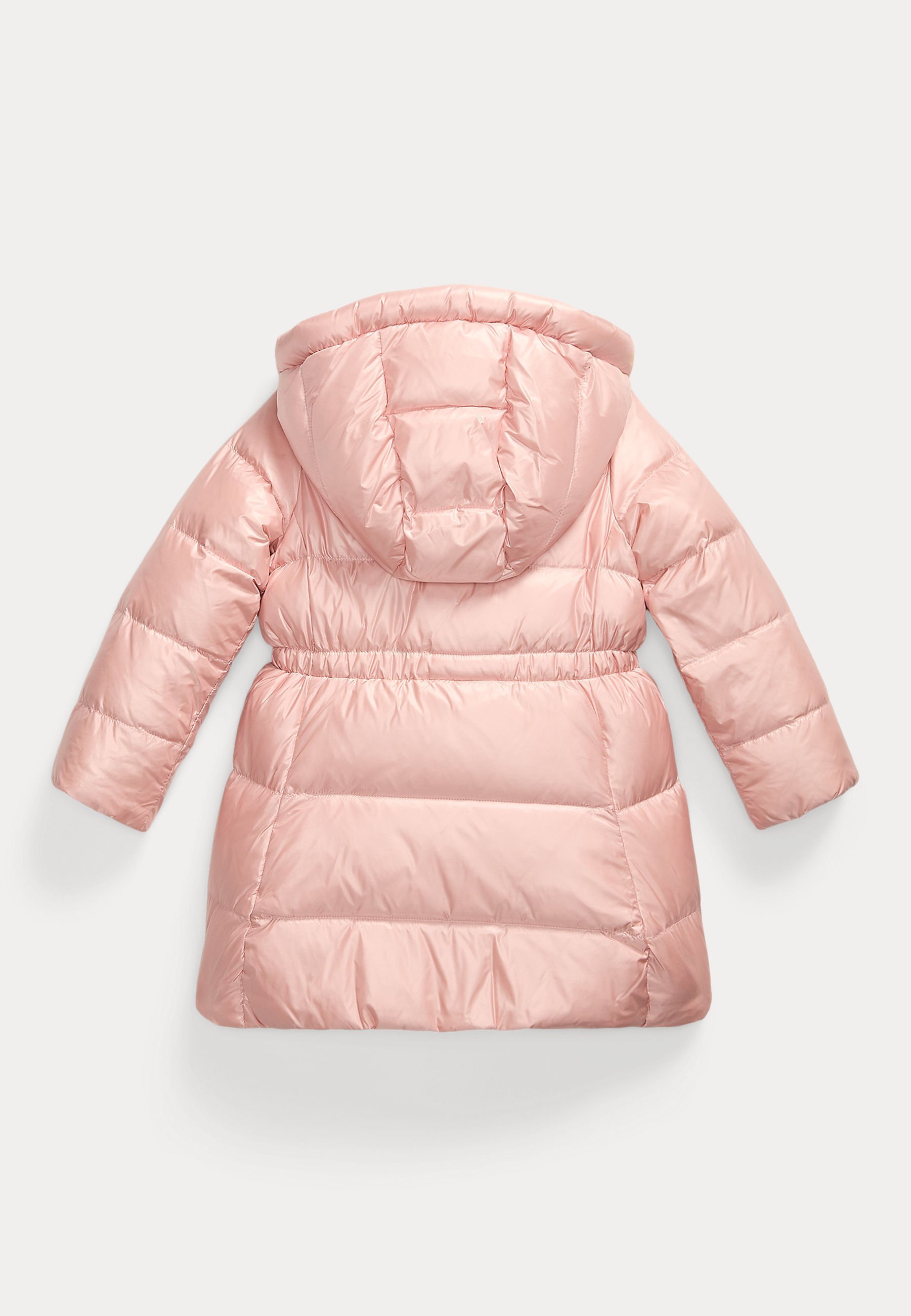 Polo Ralph Lauren CELIA METALLIC LANGE DONSJACK MET CAPUCHON - Donsjas - een vleugje roze metallic