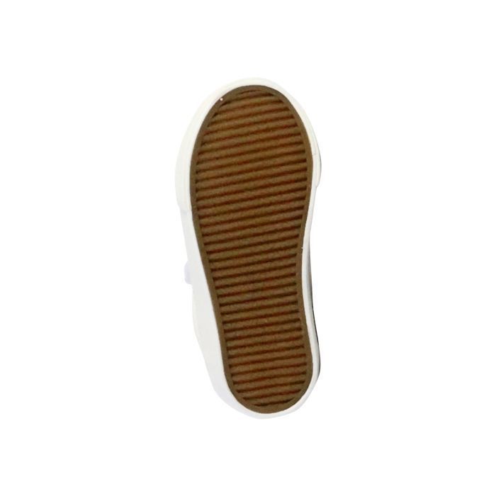 Zapatillas bajas - KAPORAL - Infantiles - Niñas - Blancas - Velcro con purpurina multicolor