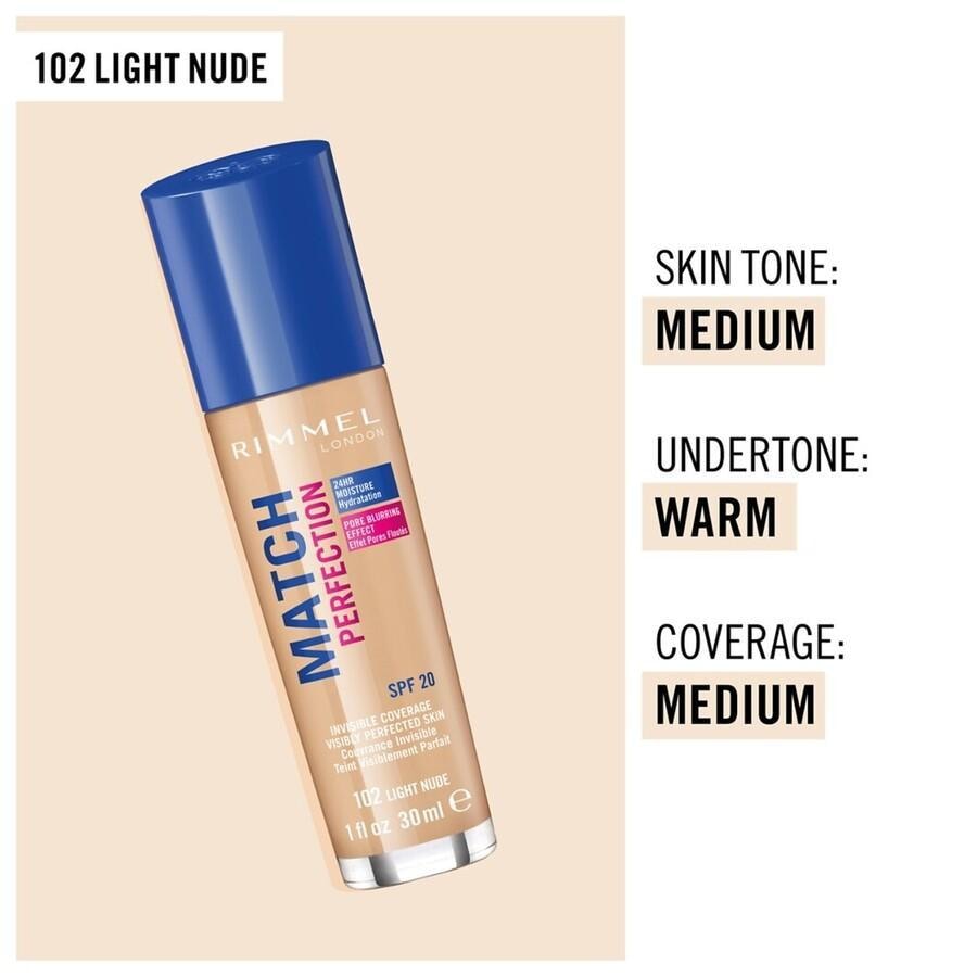 Rimmel London Foundation Match Perfection Foundation - 30 ml
