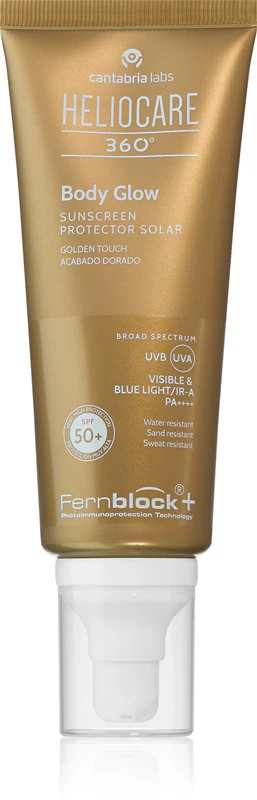 Heliocare 360° Body Glow gel bronzeador corporal com glitter