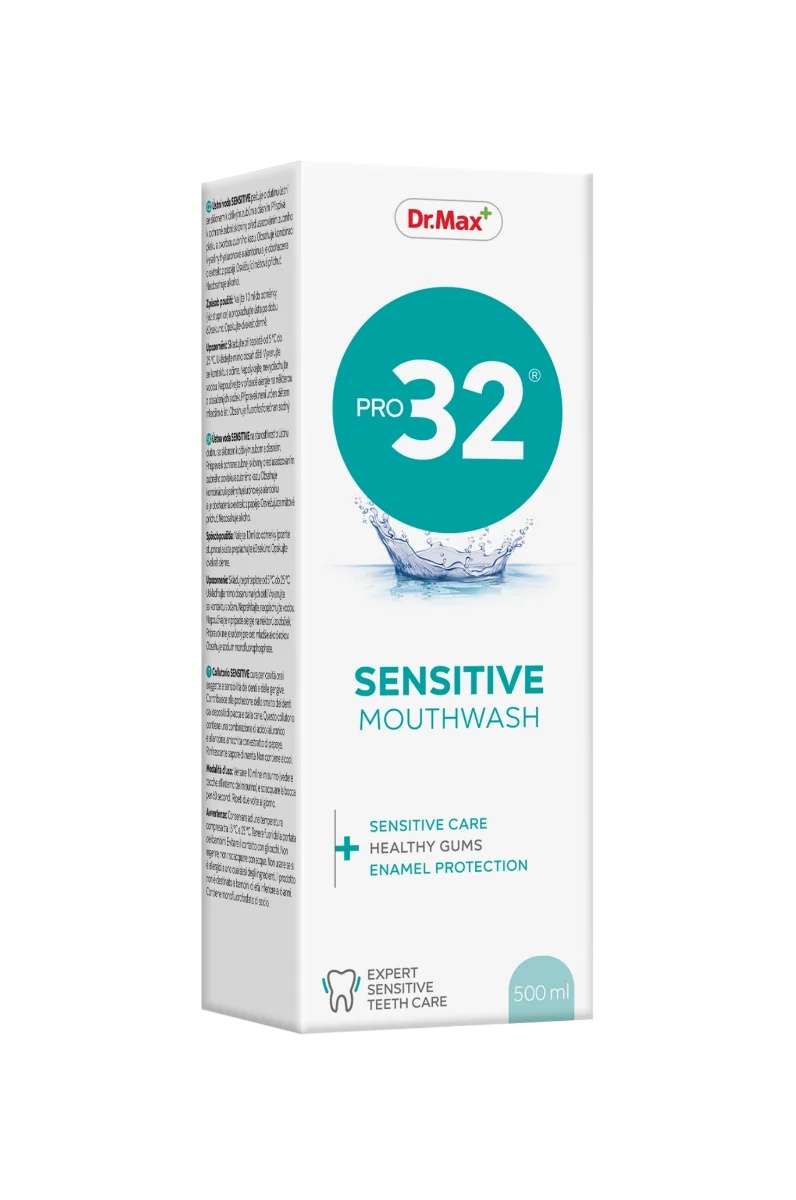 Dr. Max Pro32 Enxaguante bucal Sensitive 500 ml Dentes e gengivas sensíveis