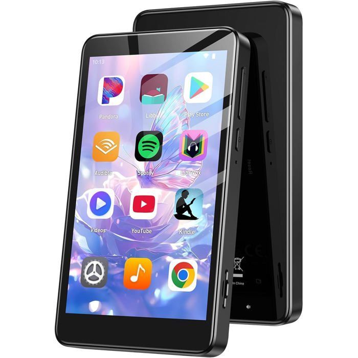 AGPTEK MP4 Bluetooth WiFi 96Go, Lecteur Musique Spotify avec Android 14 Grand Écran Tactile IPS, Supporte Installer Application