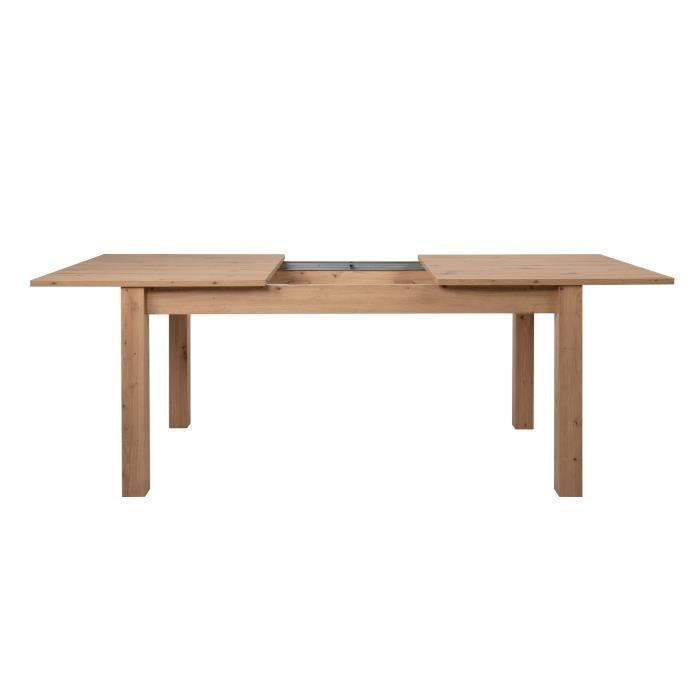 Mesa de comedor extensible para 6-10 personas - Rectangular - MDF - Estilo industrial - Bergen - L 160-200 x An 75 x Al 90 cm