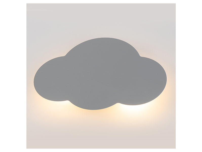 kinkiet dziecięcy Cloud metalowy szary