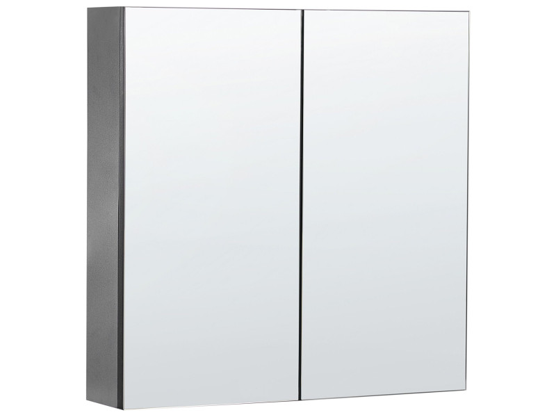Szafka łazienkowa wisząca z lustrem 60 x 60 czarna