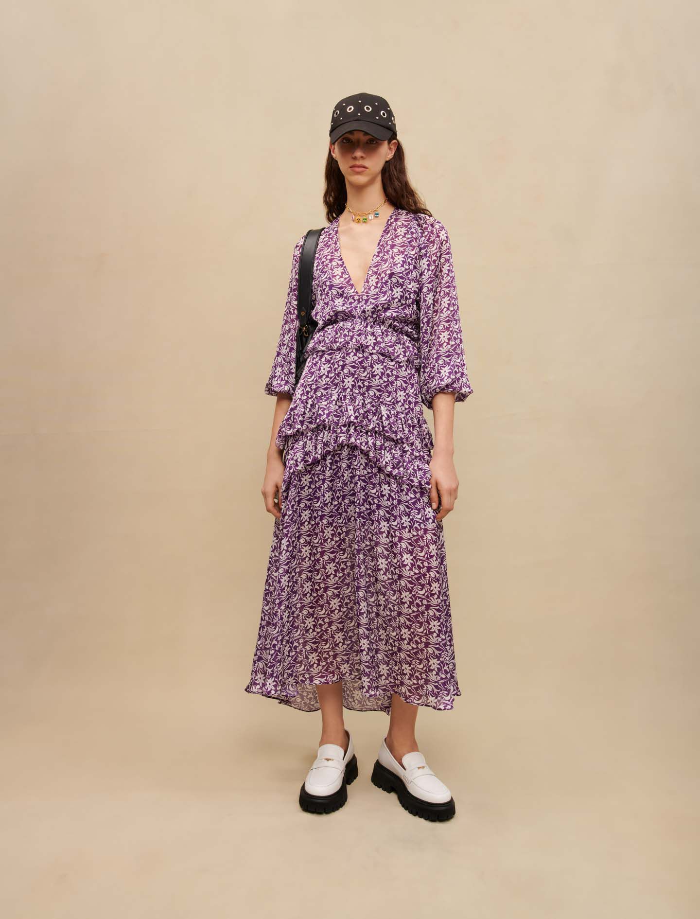 Lange jurk met bloemenprint - Onirique