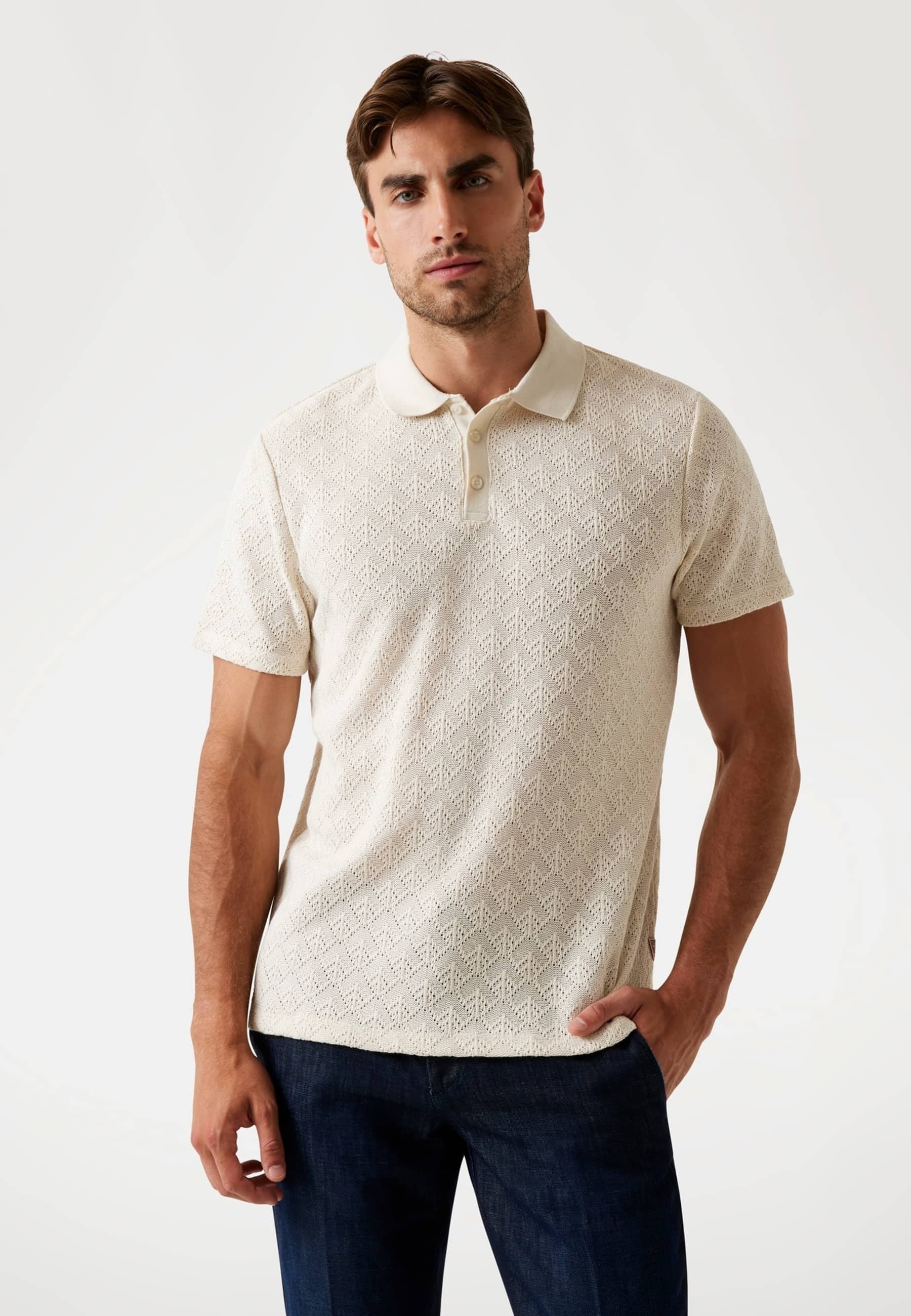 Polo Guess color crema