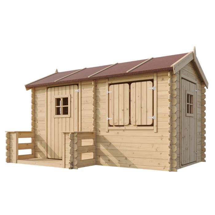 Maison en bois pour enfants - Timbela M503 - Extérieur - 175x235xH151cm