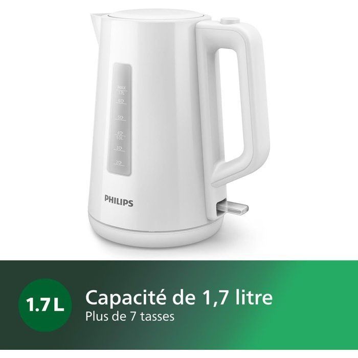 Hervidor eléctrico - PHILIPS - HD9318/00 - Colección diaria - 1,7 L - 2200 W - Blanco