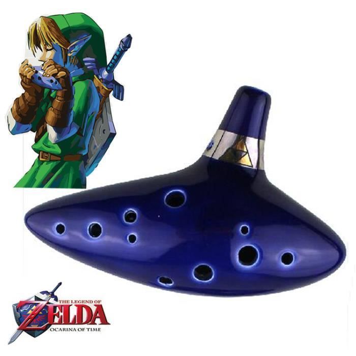 12 trou The Legend of Zelda Ocarina of Time Triforce lien Alto C Mediant Tone Ocarina Zelda réplique céramique