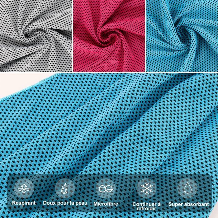 Set di 6 asciugamani rinfrescanti (30x100 cm), asciugamano anti-sudore tutto in uno, per uomo e donna, palestra