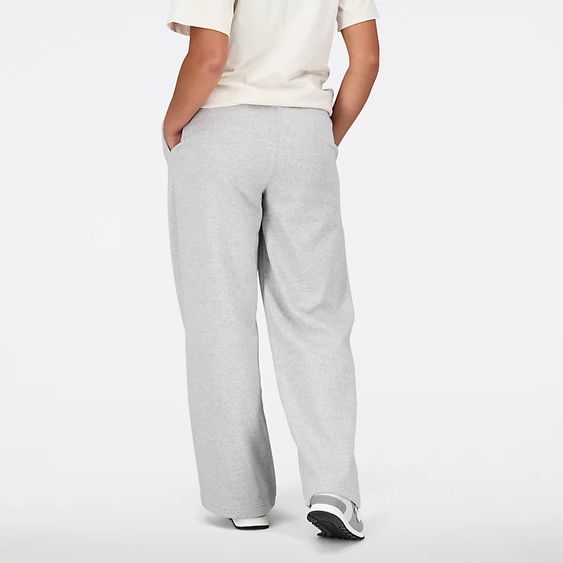 Femme NB Essentials Stacked Logo Wide Legged Pant - ATHLETIC GRAY