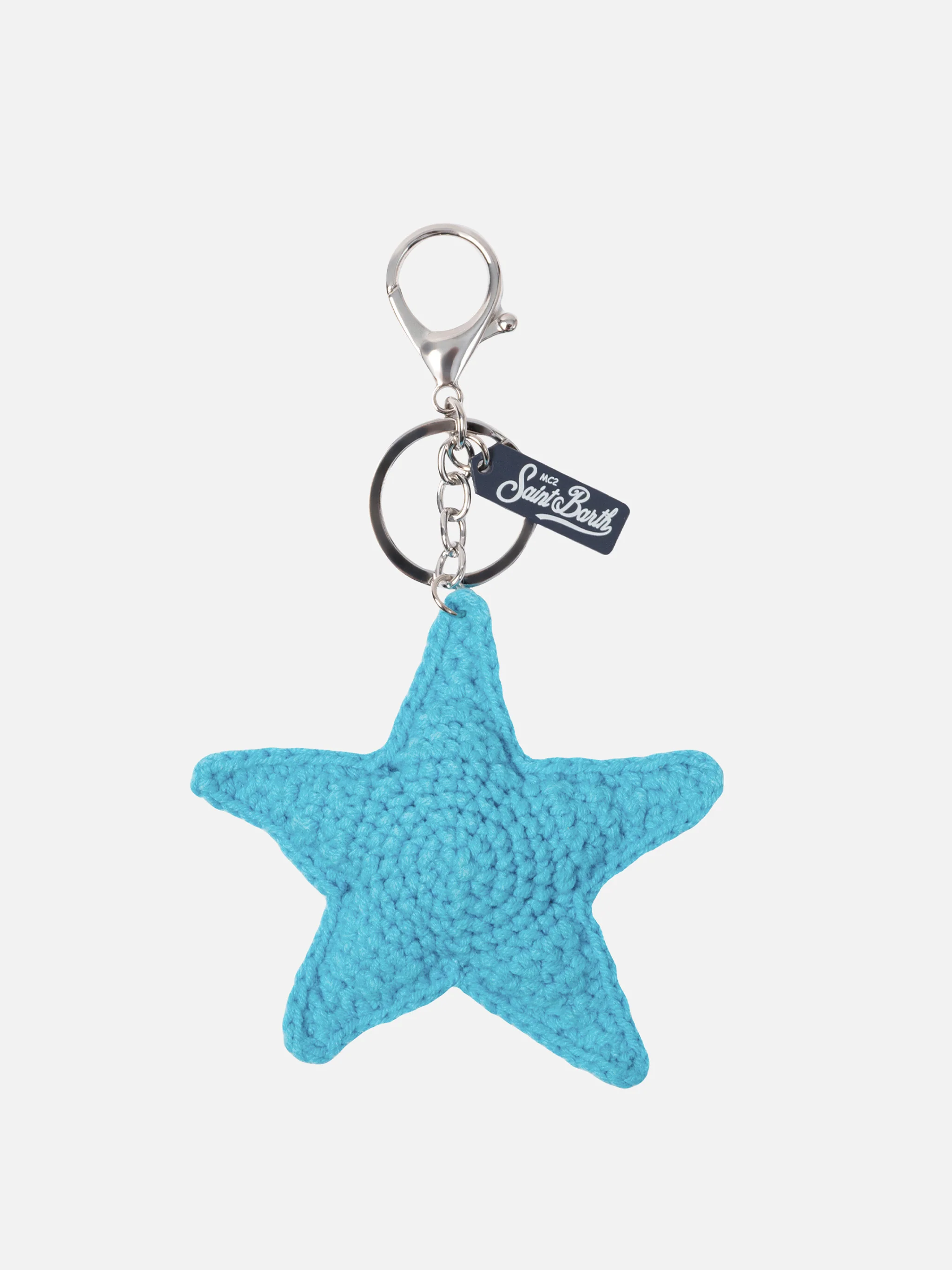 Gehaakte sleutelhanger met zeesterbedeltje