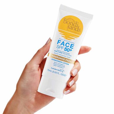 Bondi Sands kasvojen aurinkovoide, kosteuttava kasvojen aurinkovoide SPF 50, 75 ml