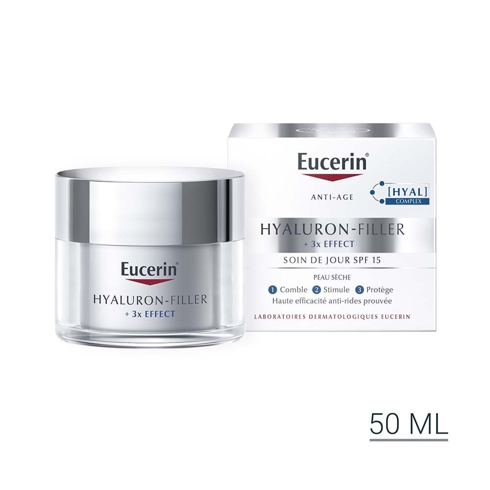 Eucerin HYALURON-FILLER + 3x EFFECT Soin de Jour SPF15 Peau Sèche