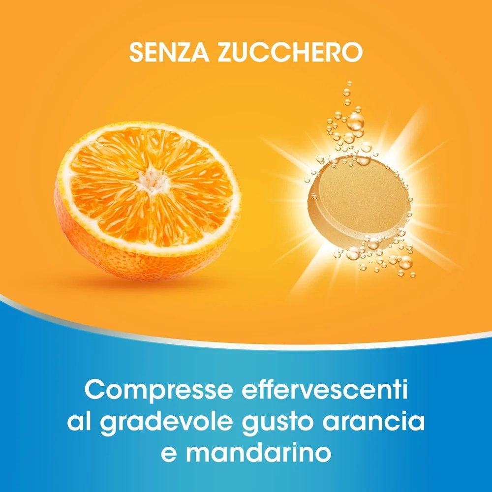 BAYER Redoxon Double Action, saveur orange et mandarine, 15 comprimés effervescents, complément alimentaire avec vitamine C et zinc