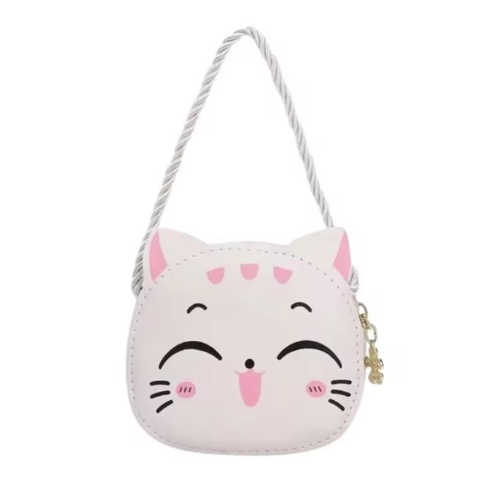 Sac à Main Enfant Chat Mignon – Mini Sac Bandoulière Fille 2 à 7 ans – Motif Chaton – Léger, Zippé, Voyage & Sorties