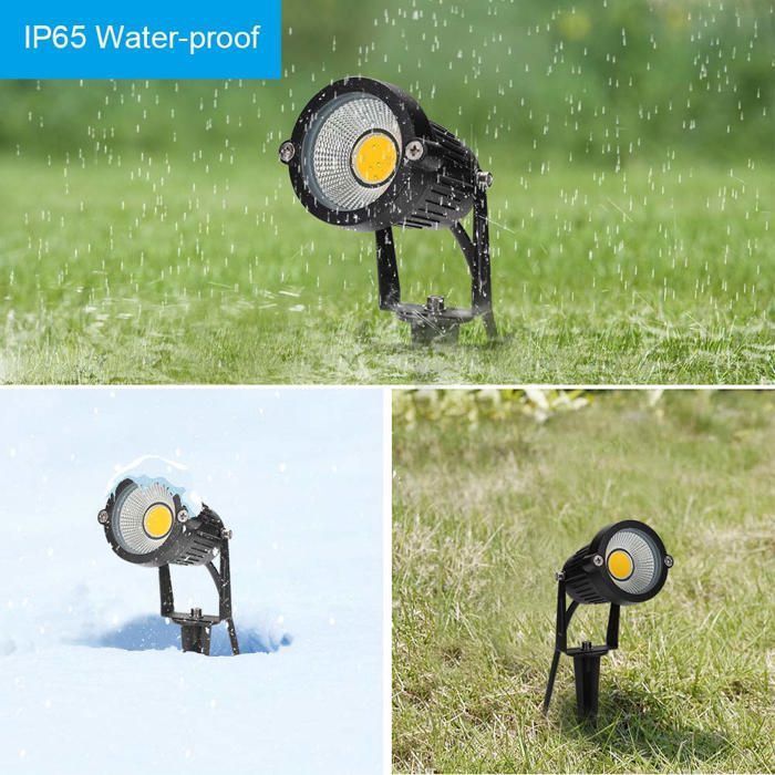 focos LED COB de 5W 220V, resistentes al agua, IP65, ajustables, para jardín, color blanco YYV