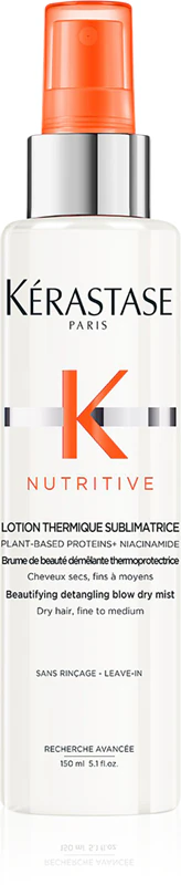 Loção Nutritiva Kérastase Thermique Sublimatrice, spray hidratante para cabelos que facilita o pentear.