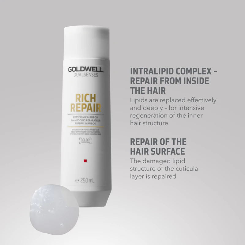 Shampoo Goldwell Dualsenses Rich Repair para cabelos secos e danificados