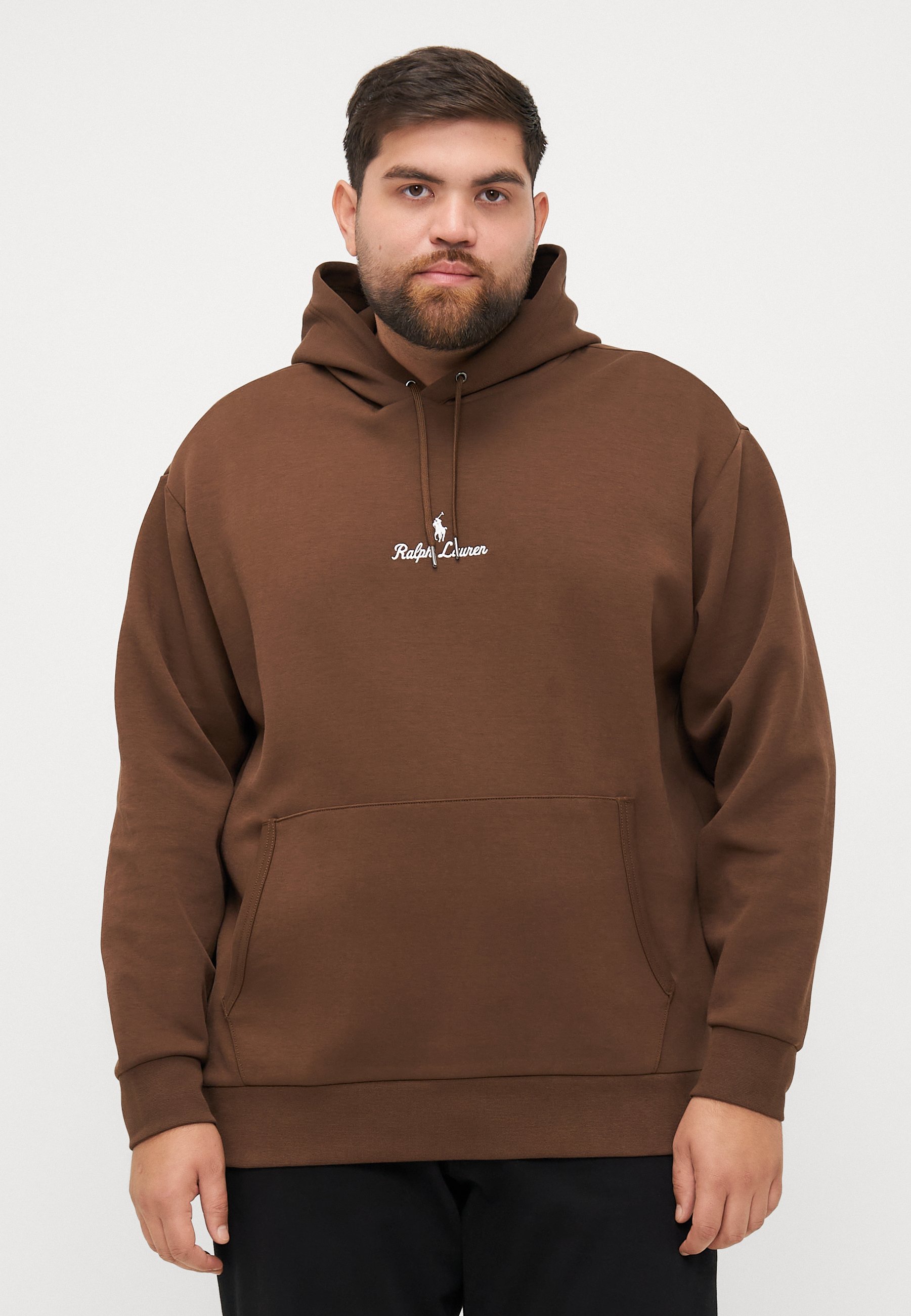 Polo Ralph Lauren Big & Tall LOGO DOUBLE HOODIE - Sweatshirt - branch brown
