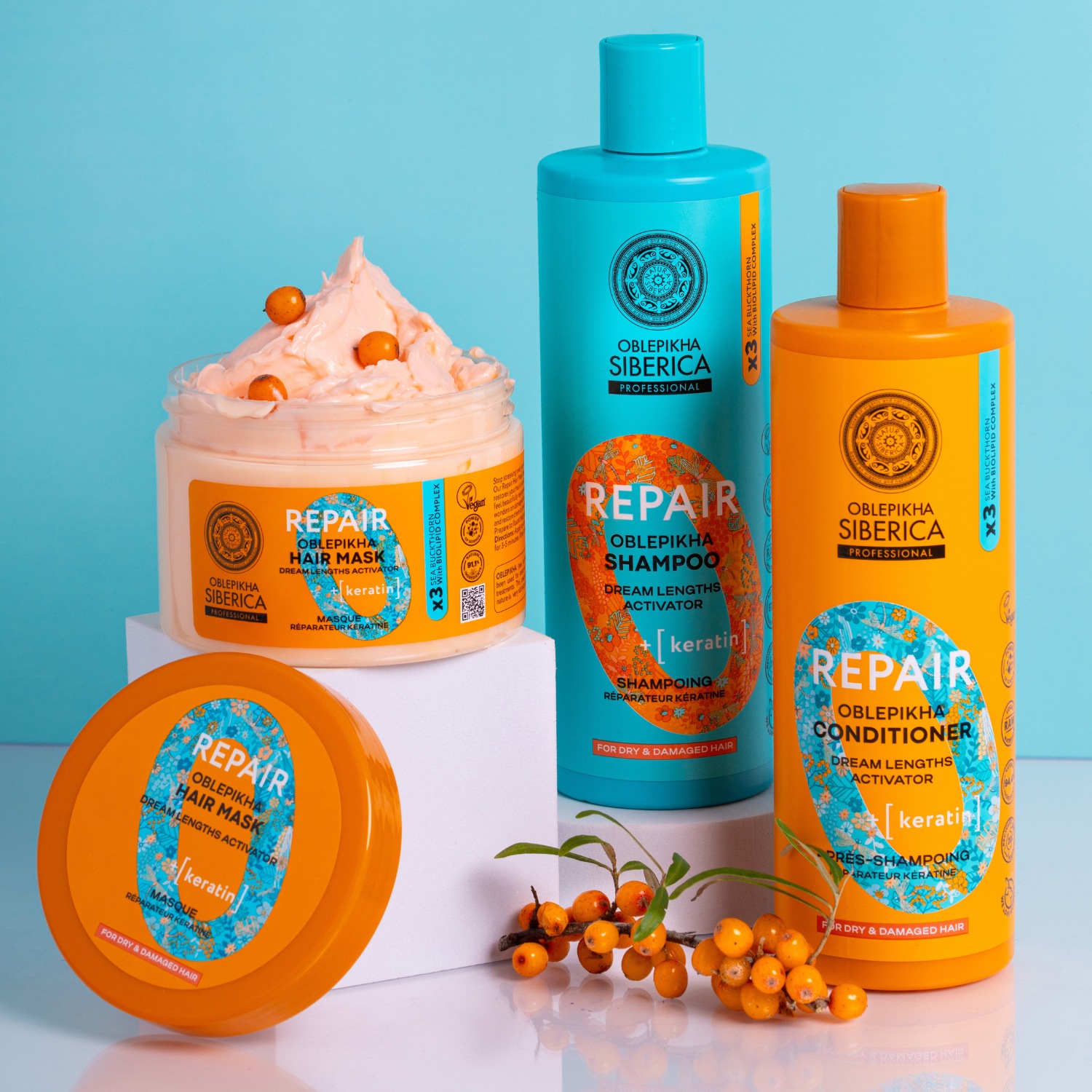 Natura Siberica Shampoing Repair Kératine à l'argousier