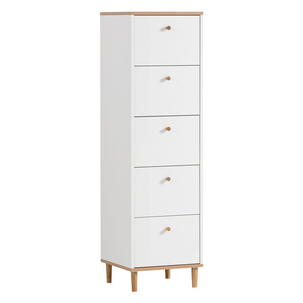 Emma chest of drawers, narrow with 5 drawers