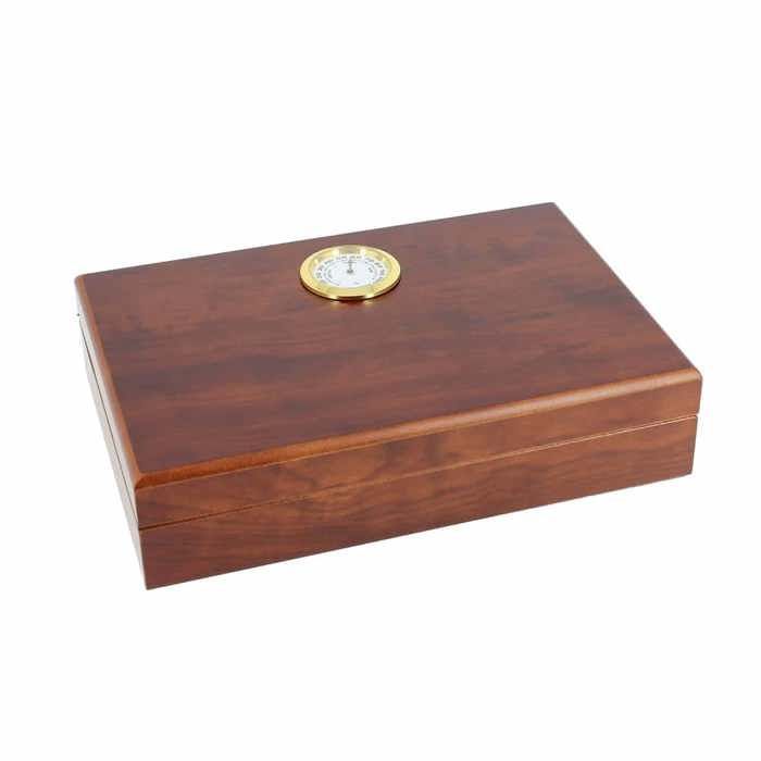 mini humidor marrón para puros
