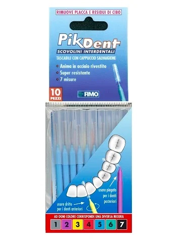 PIKDENT Pikdent interdentale borstel 5 blauw 0,8 mm 10 stuks