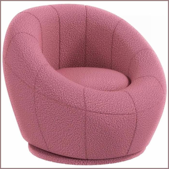 Sillón giratorio - HOMCOM - Peluche de osito compacto y cómodo - Rosa
