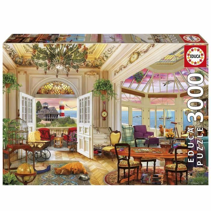 Puzzle - EDUCA - Vie en Bord de Mer - 3000 pièces - 120x85 cm - Pour adultes à partir de 15 ans