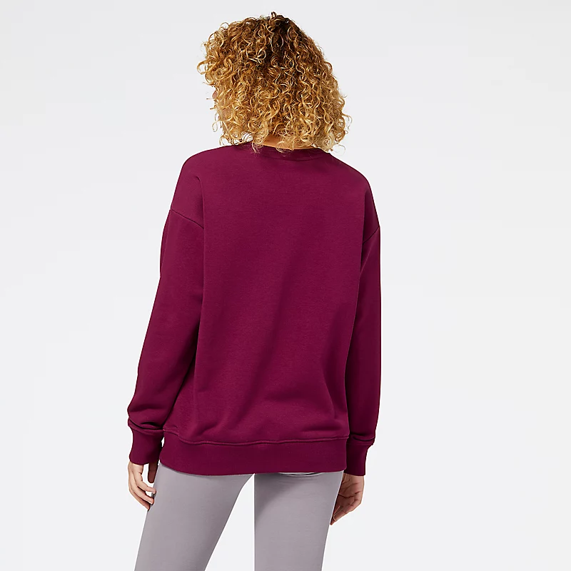 Damska bluza z nadrukiem NB Essentials Puff Print – DARK EMBER