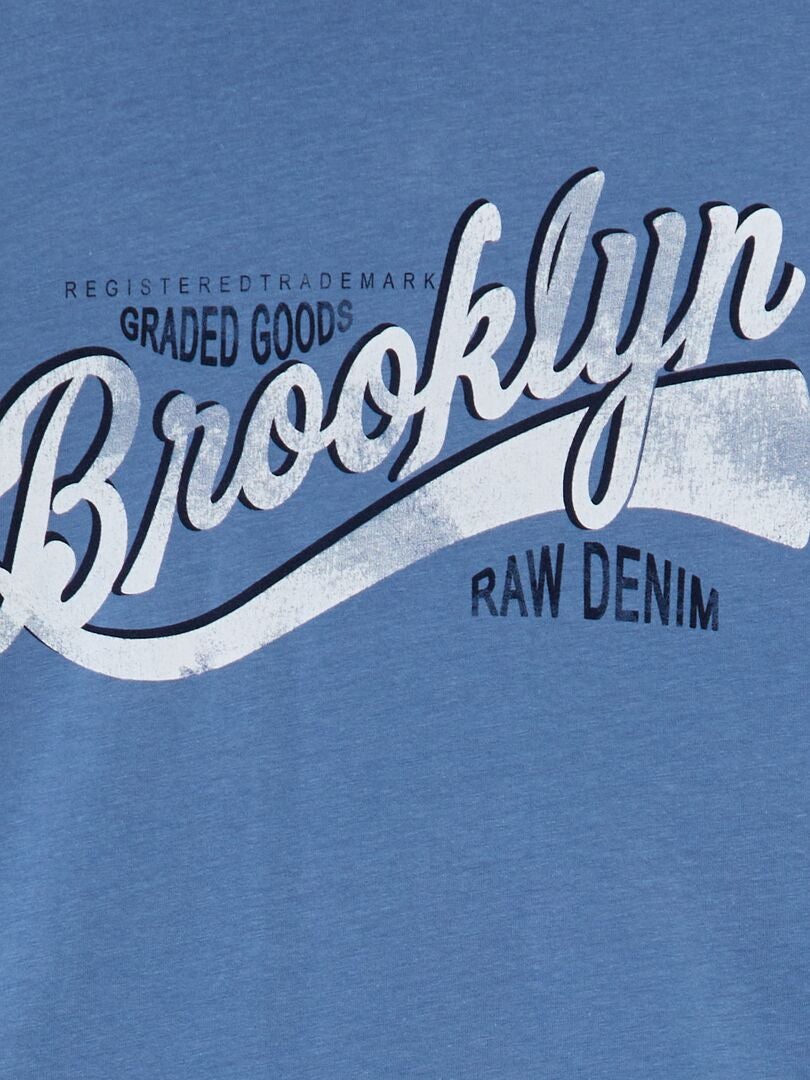 Camiseta de gola redonda 'Produkt' - AZUL