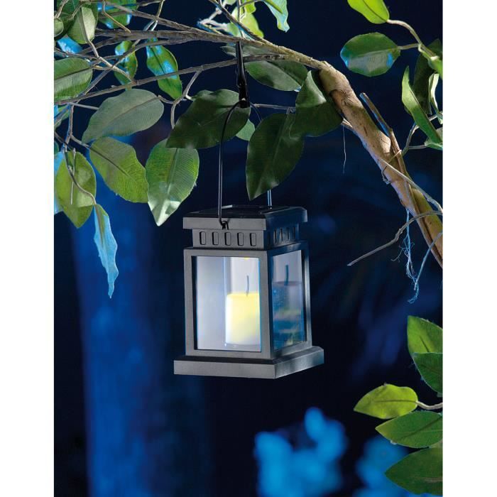 Linterna - LUNARTEC - Diseño asiático - Solar - LED - Impermeable para exteriores