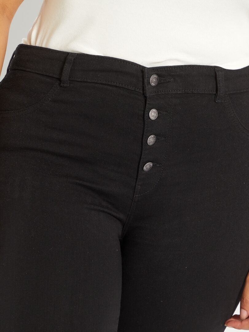 Milieuvriendelijke skinny jeans met hoge taille - Zwart