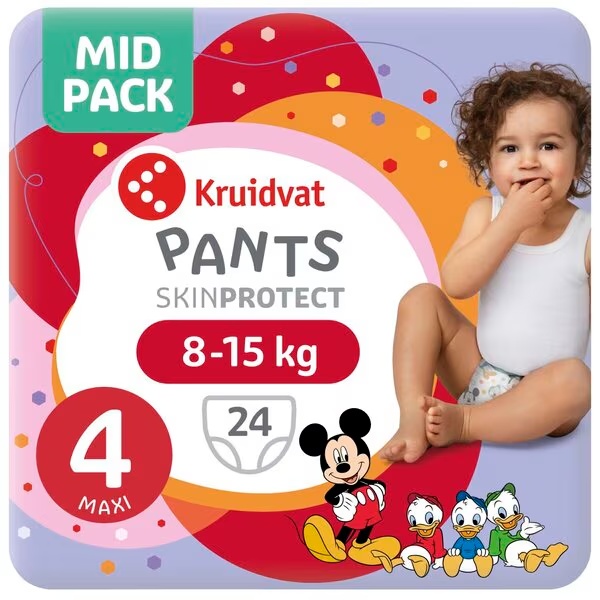 Kruidvat Veličina 4 Maxi Pelene Gaćice Srednje Pakovanje<br>Veličina 4 (8-15 kg), 24 komada