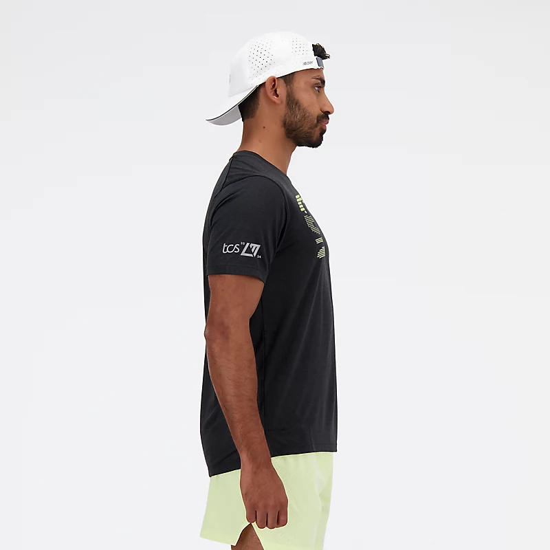 Camiseta masculina NB Athletics Run London Edition – PRETA