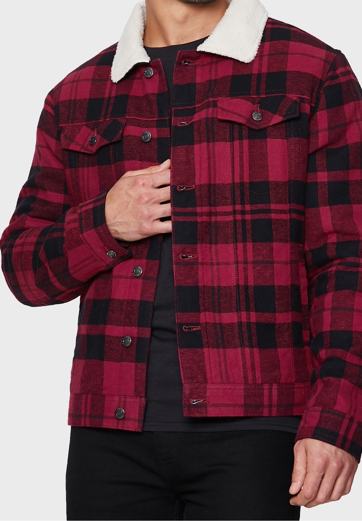 Versleten spijkerjas - rood