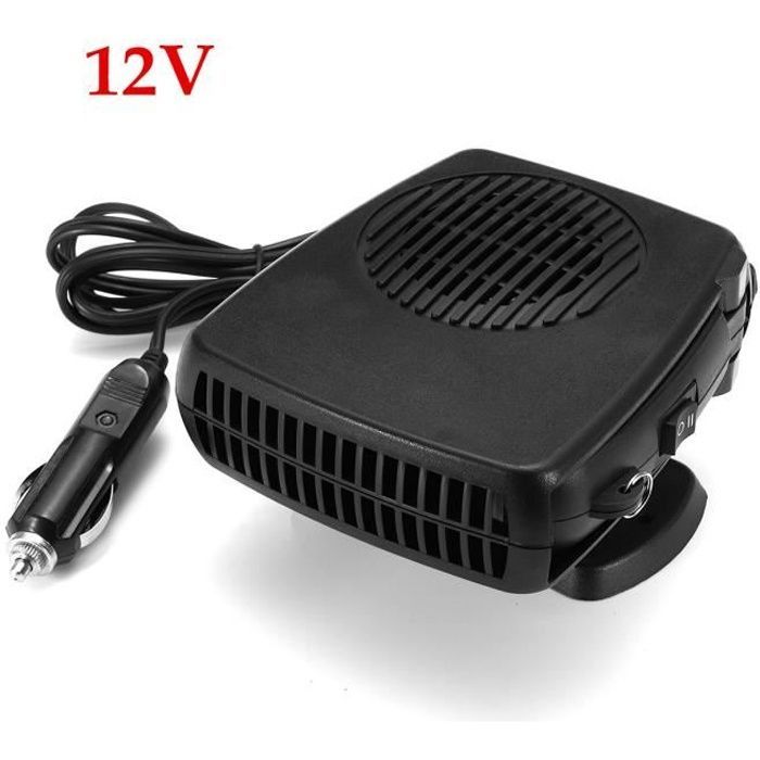 Calefactor para coche 2 en 1 de 200 W: ventilador, desempañador y descongelador de parabrisas, 12 V CC.