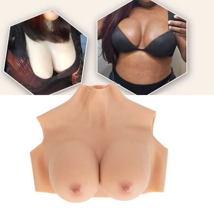 SALUTUYA Prothétique Poumontage Coureau de poitrine prothétique de semi-joues de soie légère en silicone hygiene toilette Tasse B