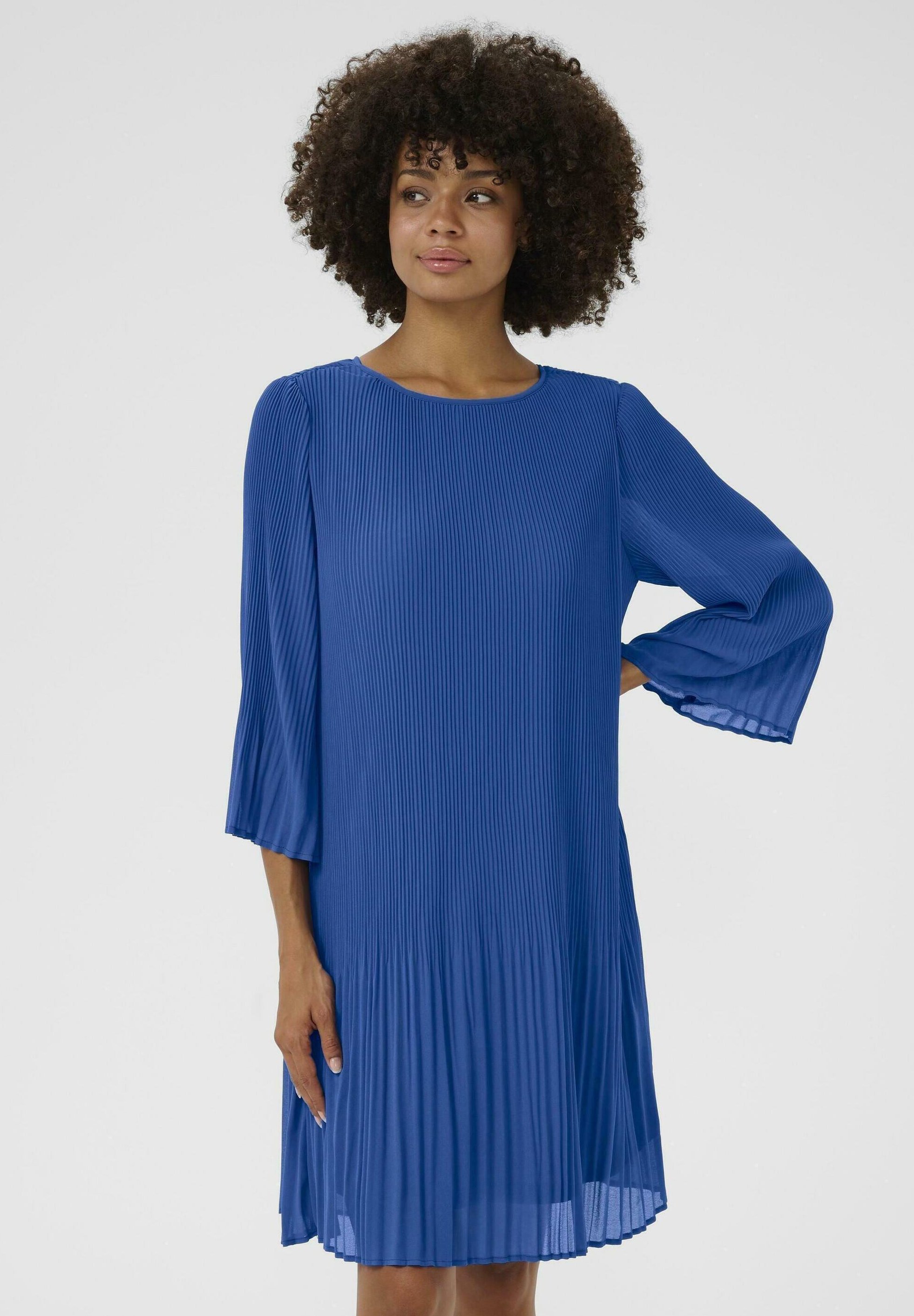 Culture CUADINA GEPLOOID - Cocktailjurk / Feestjurk - Victoria Blue