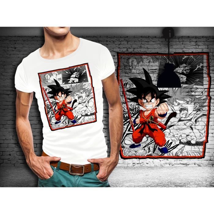 T-SHIRT BLANC HOMME TAILLE M COLLECTION MANGA DRAGON BALL Z 418