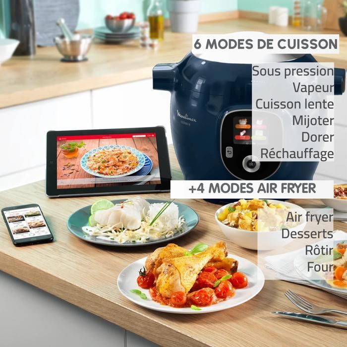 Moulinex Cookeo+ avec Extra Crisp, Multicuiseur, 6 modes de cuisson, 4 modes air fryer, YY5585FB