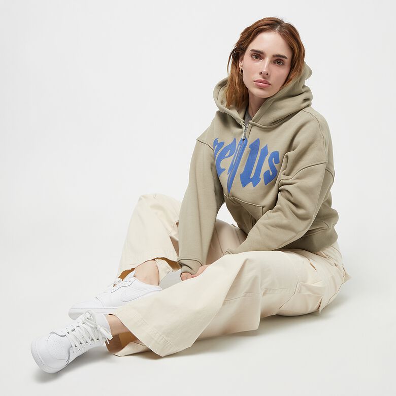 Cropped Mythic Logo Zip Hoodie