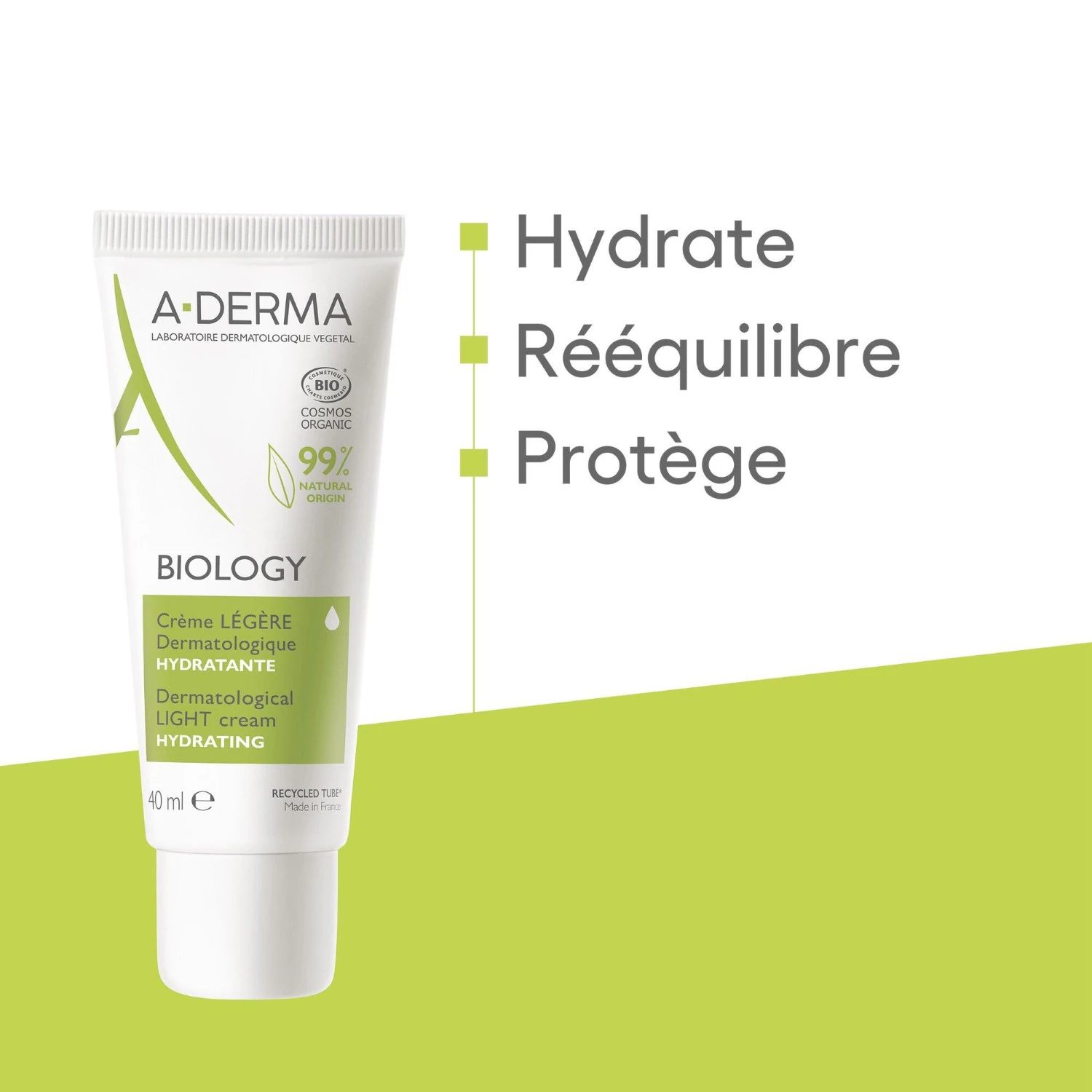 A-DERMA Crème légère dermatologique hydratante