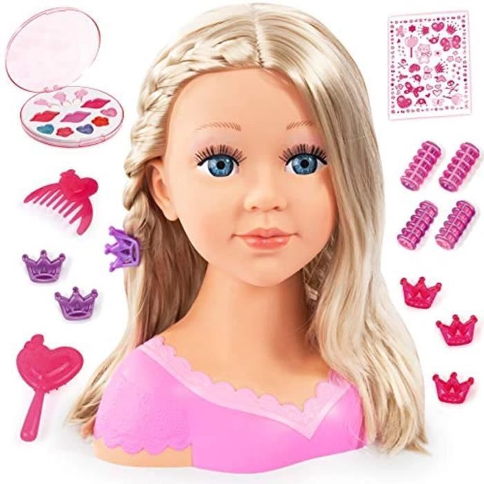 Tête à coiffer et maquiller - Bayer Design - Charlène Super Model - Rose - 27 cm - À partir de 4 ans