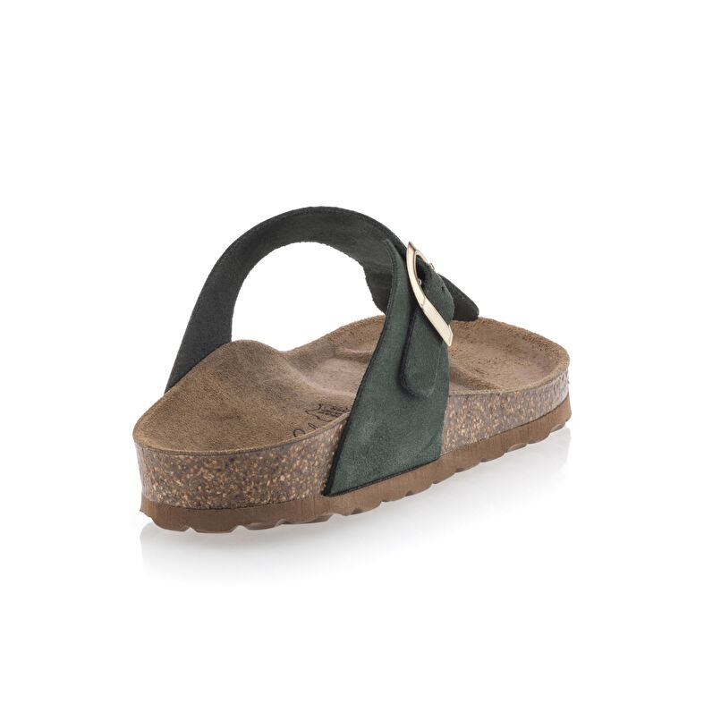 Grüne Damensandalen / Zehenfreie Schuhe