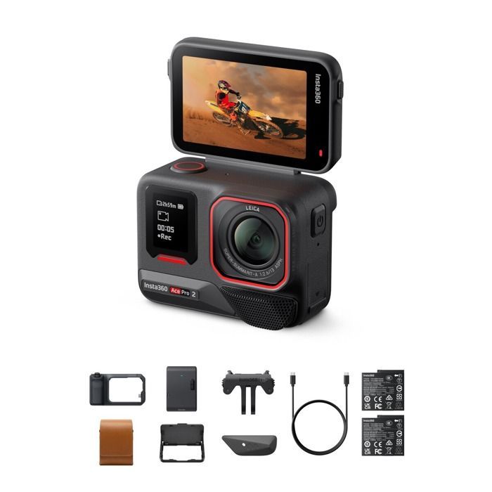 Câmera de ação Insta360 Ace Pro 2 com impressão em flash
