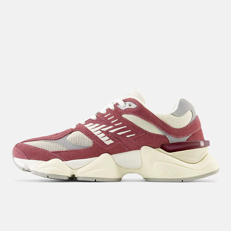 Unisex 9060 - Burgundiu spălat cu gri ardezie și angora